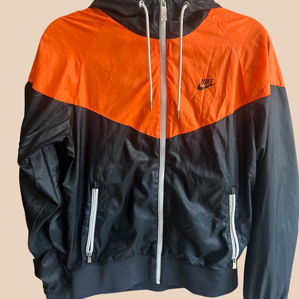 Rare Nike black and orange small windbreaker